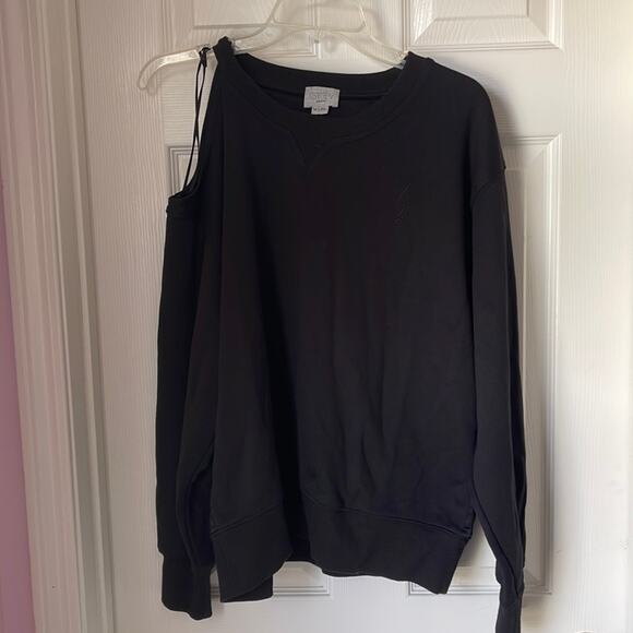 Grey Jason Wu asymmetrical cold shoulder sweatshirt - Picture 3 of 8